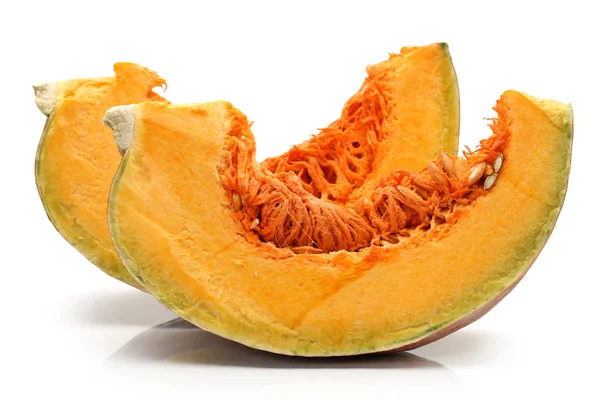 Orange pumpkin on white background — Stock Photo, Image