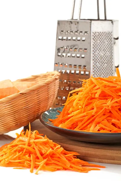 Le carote lucidate su uno sfondo bianco — Foto Stock
