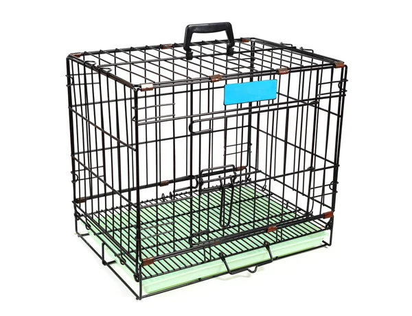 Pet carrier isolated on a white background — Stock Photo, Image