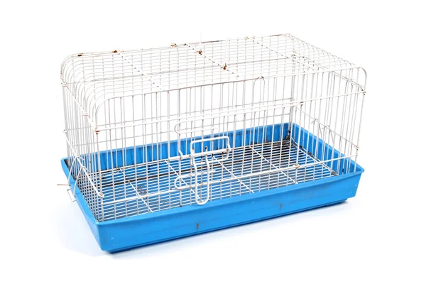 Pet carrier isolated on a white background — Stock Photo, Image