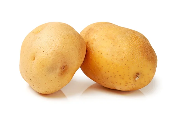 Potatis på vit bakgrund — Stockfoto