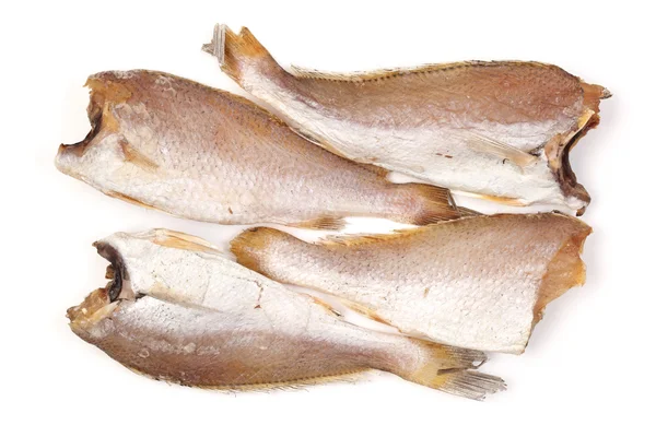 Peces secos aislados sobre fondo blanco —  Fotos de Stock