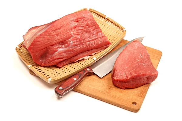 Raw pork meat isolated on white background — Stock Photo, Image