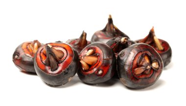 beyaz zemin üzerine su kestane