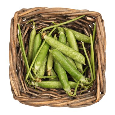 Olgun bezelye sebze, izole üzerinde beyaz arka plan