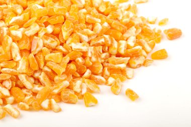 tahıl Mısır closeup beyaz zemin üzerine