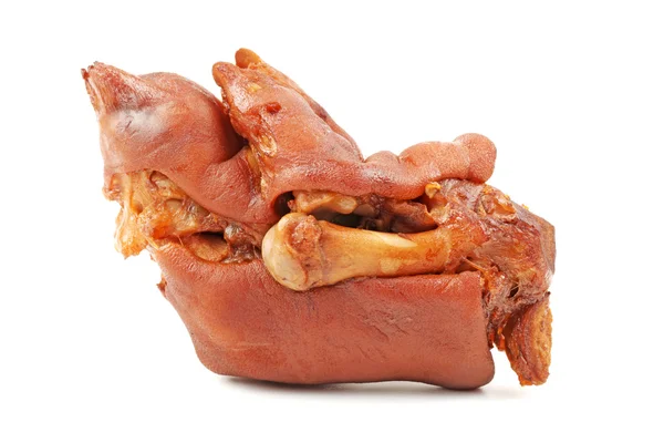 Gekookt varkensvlees (leg) geïsoleerd op witte achtergrond — Stockfoto