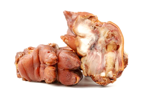 Porco cozido (perna) isolado sobre fundo branco — Fotografia de Stock