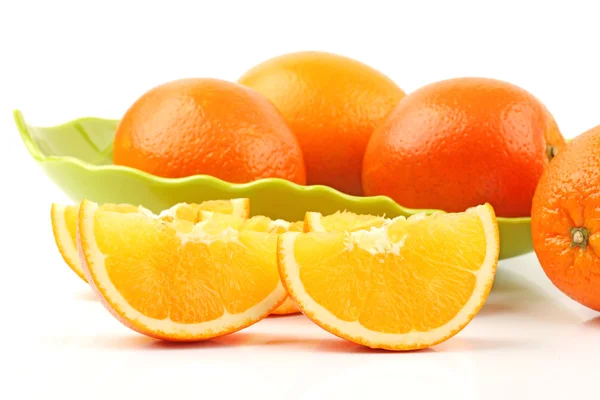 Oranje op de witte achtergrond — Stockfoto