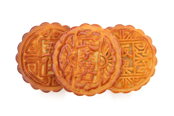 Mid-Autumn Festival moon cake on white background — Stock Photo, Image