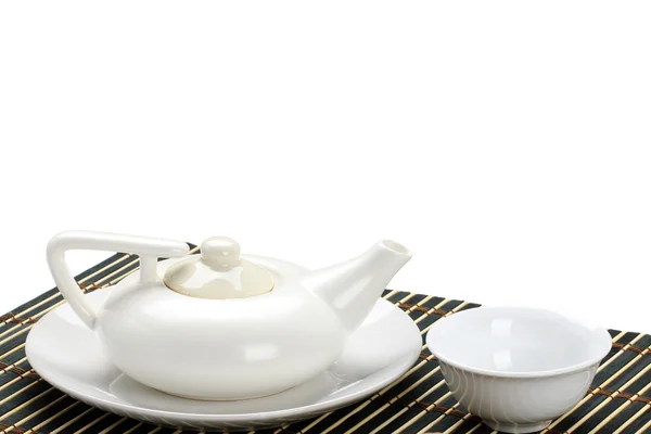 White Teapot on a White Background — Stock Photo, Image