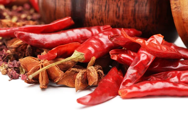 Red Hot Chili på vit bakgrund — Stockfoto