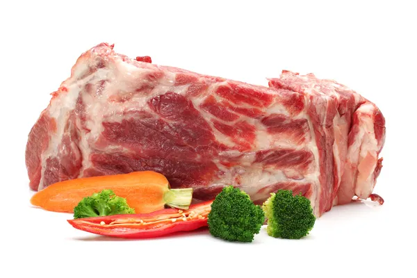 Pork ribs on white background — Zdjęcie stockowe