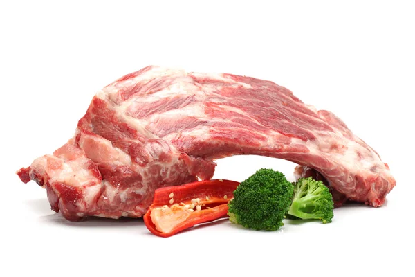 Pork ribs on white background — Zdjęcie stockowe