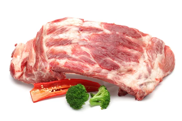 Pork ribs on white background — Stock Photo, Image