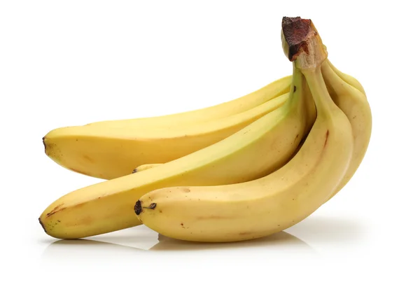 Banana sobre fundo branco — Fotografia de Stock