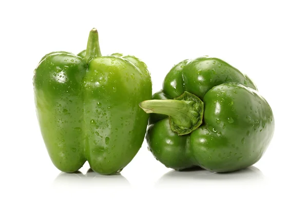 Green pepper on white background — Stock Photo, Image