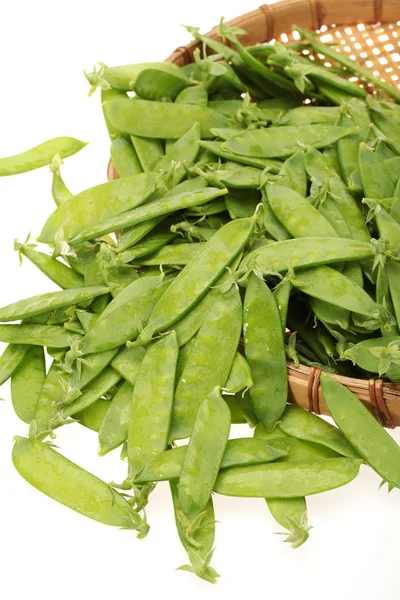 Snow peas isolated on white background — Stock Photo, Image