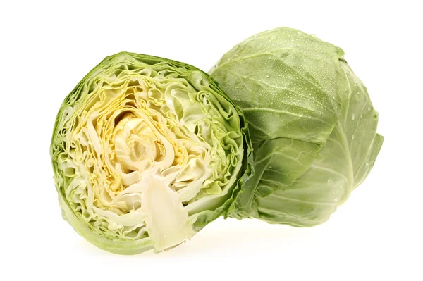 Cut cabbage on white background — Stock Photo, Image