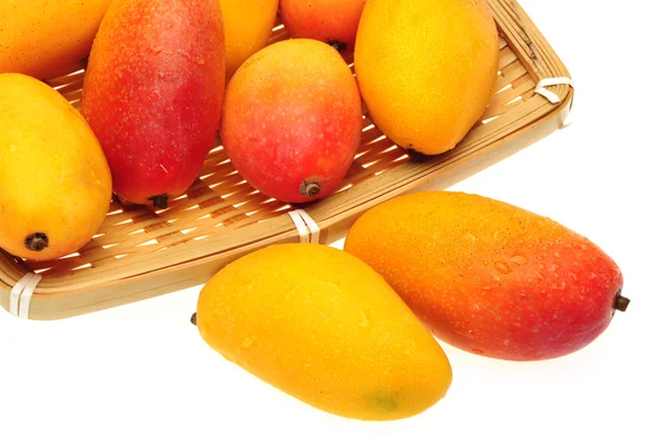 Mango's op witte achtergrond — Stockfoto
