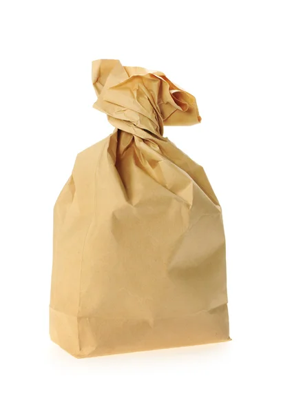 Paper bag on white background — Stock Photo, Image