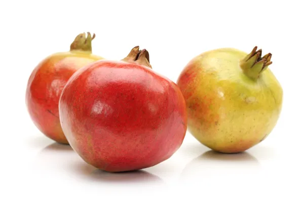 Ripe pomegranate fruit isolated on white background — Stock Photo, Image