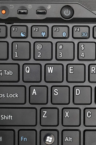 Teclado de um computador de caderno — Fotografia de Stock