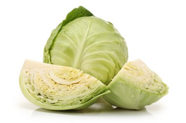 lahana beyaz arka plan üzerinde kesme