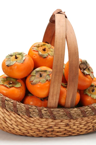 Persimmon auf weißem Hintergrund — Stockfoto