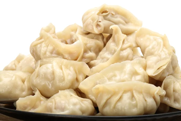 Dumplings chineses em fundo branco — Fotografia de Stock