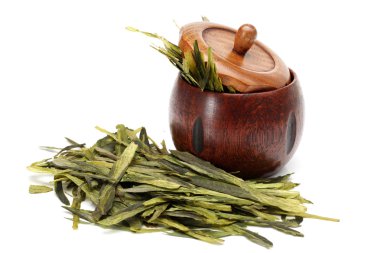 beyaz zemin üzerine Çin çay toplama