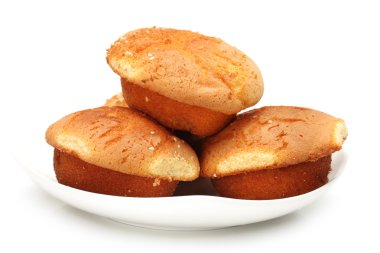 Beyaz arkaplanda kek