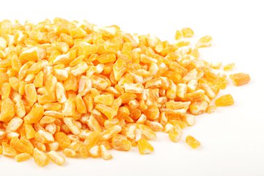 tahıl Mısır closeup beyaz zemin üzerine