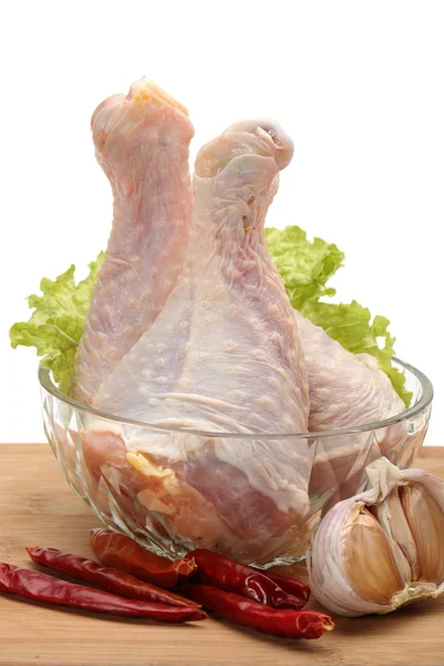 Gambe di pollo isolate su bianco — Foto Stock