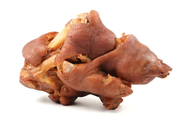 煮熟的猪肉 (腿) 孤立在白色背景上 — 图库照片