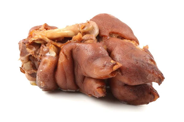 Vařené vepřové maso (kýta) izolované na bílém pozadí — Stock fotografie