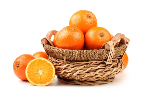 Orange mandarin or tangerine fruit isolated on white background — Stock Photo, Image