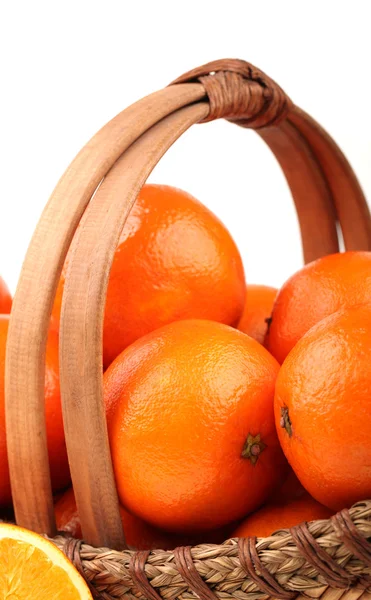 Owoce mandarynki lub mandarynki odizolowane na białym tle — Zdjęcie stockowe