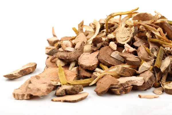 Chinese traditional herbal medicine on white background — Stock Photo, Image