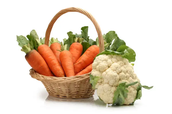 Fresh carrot on a white background — Stock Photo, Image