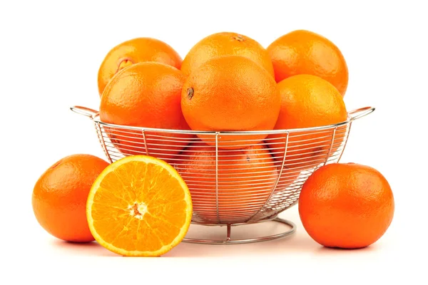 Orange mandarin or tangerine fruit isolated on white background — Stock Photo, Image