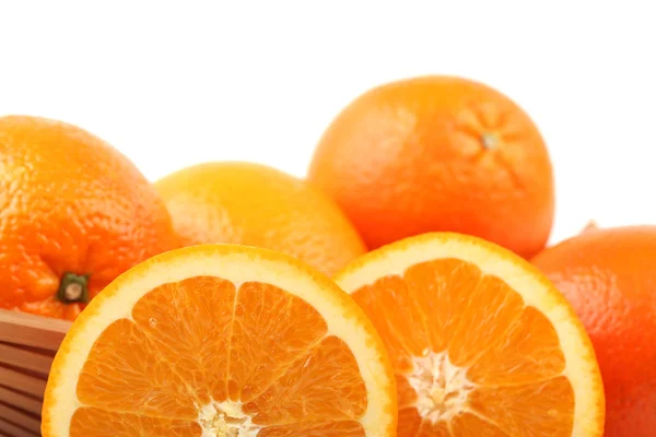 Oranje op de witte achtergrond — Stockfoto