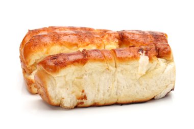 ekmek beyaz arkaplanda