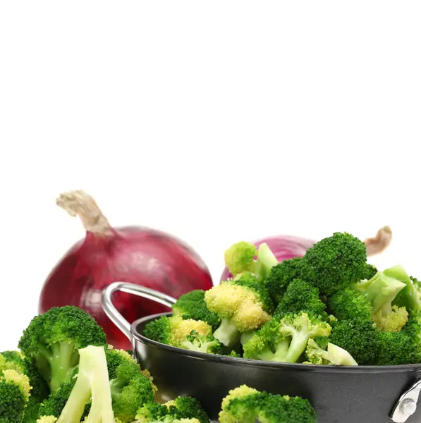 Boiled Broccoli ready for green salad — Stock Photo, Image