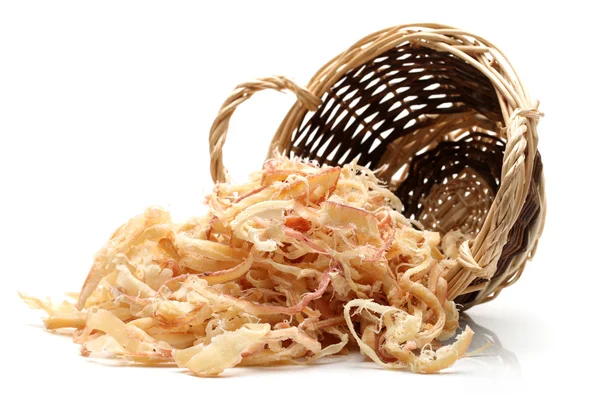 Dried squid isolated on the white background — Stock Photo, Image