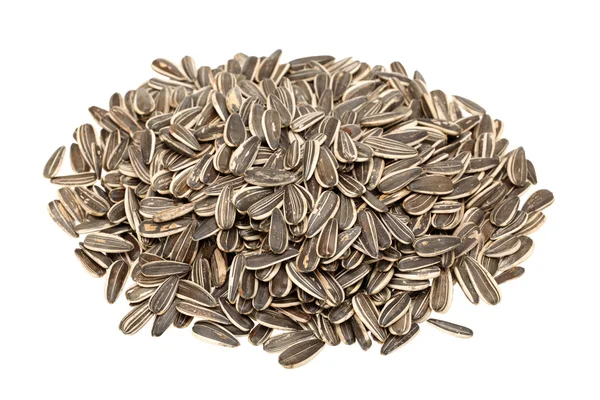 Sunflower seeds isolated on white background — Stock Photo, Image