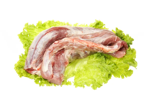 Carne fresca sobre fundo branco — Fotografia de Stock