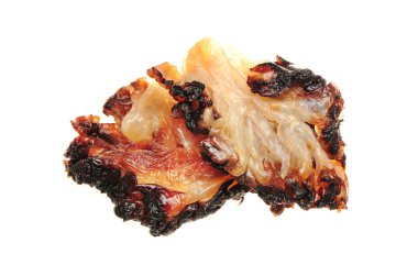 Beyaz arka planda siyah mantar