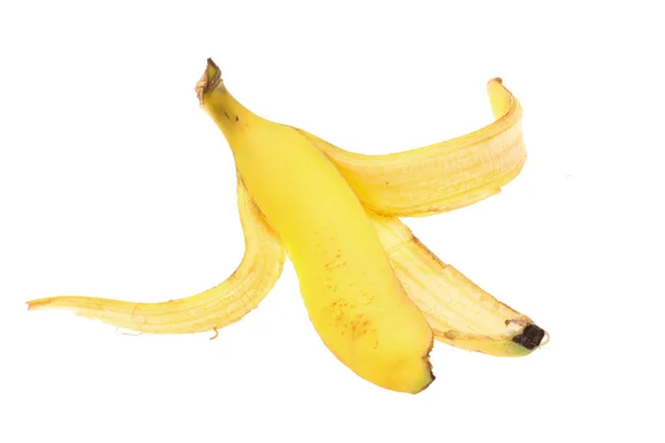 Banana skin isolated on white background — Stock Photo, Image