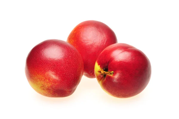 Nectarines op witte achtergrond — Stockfoto